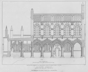 Roslyn Chapel, section of the south side of the choir, engraved by Richard Roffe